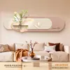 Pintura Decorativa Estilo Moderno Creme para Sala de Estar Parede de Fundo de Sofá Vaso de Planta Verde Hidropônica Pintura Suspensa Mural Horizontal Estereoscópico