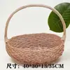 Cesta Pequena de Bambu em Vime, Cesta de Mão, Cesta de Armazenamento de Rattan, Cesta Trançada, Cesta de Piquenique de Colheita Infantil, Mini Cesta Pequena