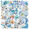 50 UNIDADES Estilo Fofo Série Praia Adesivos de Grafite Adesivos Criativos de Papelaria Adesivos Decorativos à Prova d'Água para Garrafa de Água Mala