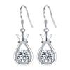 Pendientes de Gancho Plateados de Celebridad de Internet de TikTok de AliExpress para Mujer, Temperamento, Moda, Personalidad, Pendientes de Bolsa de la Fortuna, Gancho para la Oreja de Princesa de Alta Gama