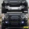 Adecuado para 20-25 Land Rover New Defender Ensamblaje de Luces Antiniebla Modificado Luces Diurnas LED de Alto Brillo con Luces Antiniebla Giratorias para Coche