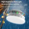 Luz de Camping Solar Recarregável com Luzes de Fio Coloridas