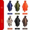 Capa de chuva revestida de PU, poncho para caminhadas ao ar livre, montanhismo, multifuncional, três em um, capa de chuva para adultos, atacado