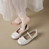 Sapatilhas de Ballet para Mulheres 2025 Novo Verão Estilo Coreano Retrô Francês Suave Fada Casuais Sapatos Mary Jane