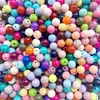 Cuentas Acrílicas Color Caramelo Joyería Cuentas Redondas Color Sólido Pulseras con Cuentas Collares Cortinas de Puerta con Cuentas Accesorios para Joyería DIY