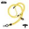 Nuevo cordón para teléfono móvil 6MM resistente para colgar en el cuello ajustable para exteriores anti-pérdida delicada cuerda trenzada para muñeca negra