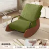 Sillón mecedora reclinable de lujo ligero para sala de estar, silla de ocio para balcón de adulto, sofá perezoso plegable para descanso al mediodía, mecedora