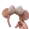 Agente de Compras da Disney para Faixas de Cabelo Shelliemay, Faixas de Cabeça de Pelúcia com Laço do Ursinho Duffy Fofo, Acessórios de Cabelo para Lavar o Rosto de Parque de Diversões