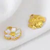 Acero Inoxidable 304 Chapado en Oro de 18 Quilates Colgante de Flor Mariposa Estilo Retro Francés Accesorios Colgantes para Collares DIY