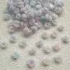 Em estoque atacado rosa rosa esculpida decoração de unhas rosa material bolsa luminosa tridimensional joias artesanais