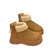 Botas de Nieve de Gamuza Gruesa con Forro de Felpa y Acolchado para Mujer, Zapatos Nuevos de Algodón Cálido, Botines Birkenstock Retro con Plataforma - Invierno 2026
