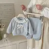 Sudadera y Pantalón de Chándal Primavera 2026 Ropa para Bebé Conjunto para Salida de Primavera para Niñas Elegante Conjunto de Top y Pantalón para Primavera y Otoño