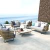 Nórdico Exterior rattan sofá terraço pátio jardim mobiliário de lazer hotel exterior varanda criativa sofá combinação