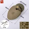 Th694 Tirador de Semilla de Melón Vintage para Armario de Ropa y Gabinete Tirador de Puerta Estilo Chino Tirador de Cajón Antiguo de Cobre Puro Antiguo