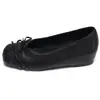 Zapatos planos estilo francés para mujer con lazo, punta poco profunda plateados, nueva colección de otoño 2026, zapatos planos de ballet con punta cuadrada, zapatos pequeños de piel