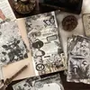 Paquete de materiales infeelme: Serie Crónicas Botánicas, hojas decorativas de fondo florales vintage para manualidades, 20 hojas en 4 diseños