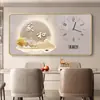 Pintura Decorativa Transfronteriza de Lujo Ligero para Restaurante Nuevo Reloj Electrónico Sala de Estar de Alta Gama Pared de Fondo para Restaurante Calendario Perpetuo Pintura Colgante