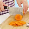 Cuchillo Ondulado para Patatas Multifuncional de Textura Profunda Engrosado Rebanador de Patatas para Uso Doméstico