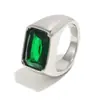 Anillo de Moda Simple Transfronterizo Más Vendido Joyería Acero Inoxidable Chapado en Oro de 18K Lujo Ligero Anillo Cuadrado de Diamante Accesorios