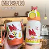 Copo térmico infantil Zootopia, aço inoxidável de alta estética, design fofo de desenho animado para estudantes, copo pequeno portátil com tampa traseira
