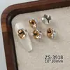 Brilhantes K9 Sem Base Cor Champagne Maillard Pedras Strass para Unhas Retangular Oval Bola Acabada Decoração de Unhas Diamantes