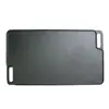 Placa de Parrilla Doble Cara para Exteriores, Placa Gruesa para Barbacoa, Placa Rayada de Hierro Fundido sin Recubrimiento, Placa de Parrilla Multifuncional para Estufa de Gas para Filetes