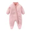 Mameluco de Forro Polar con Cuello Alto para Bebé, Nuevo Estilo Otoño e Invierno, Mameluco de Peluche para Niños y Niñas, Ropa Cálida para Gateo al Aire Libre, Ropa Infantil