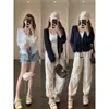 Cardigan Protector Solar con Capucha Ligero Estilo Perezoso Coreano Camisa Fresca para Aire Acondicionado Holgada Adelgazante para Mujer Verano Nuevo H062504