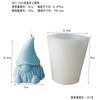 Molde de Silicona para Vela Aromática de Elfo de Papá Noel Ins Enano Navideño Epoxi Yeso Molde de Silicona