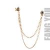 Corrente de Colar Broche de Desenho Animado Coroa Âncora Dourado Prateado Pingente Acessórios para Bolsa Alfinete de Casal Original e Requintado