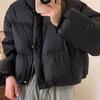 Chaqueta acolchada de algodón de alta calidad para mujer, nueva de invierno 2024, cuello alto, ropa tipo panecillo corto, abrigo grueso con forro de polar, chaqueta acolchada de algodón