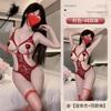 Lencería Sexy para Mujer, Top Halter de Encaje Puro Deseo, Body Tentador con Abertura en la Entrepierna, No Necesita Quitarse, Conjunto Transparente Puro Deseo 8254