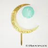 Traje lunar estrela e lua combinação cartão de bolo tridimensional inserção esponja bandeira de sobremesa inserção feliz aniversário bolo atmosfera plug-in