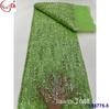 Vestido de noiva francês bordado completo lantejoulas tecido de renda com contas tecido de renda com lantejoulas para noiva