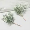 Ramas de Plantas Acuáticas Simuladas con Flocado, Plantas Acuáticas de Plástico con Flocado Individuales, Materiales Hechos a Mano para Bricolaje, Decoración de Cajas de Regalo, Decoración de Bodas