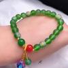 Pulsera de imitación de piedra lunar esmerilada directa de fábrica Anillo único de cuentas de imitación de piedra brillante europeas y americanas Pulsera de cristal para mujer