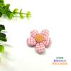 Adornos florales de tela fresca a cuadros, flores de tela, accesorios para bricolaje, accesorios para el cabello, accesorios para prendas de vestir