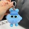 Colgante Súper Lindo de Alta Gama Bola de Carbón Pequeña de Piel de Conejo Llavero de Bola de Piel Hecho a Mano Colgante para Muñeca de Bolso Accesorio Decoración de Coche