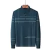 Camisa Polo de Verano para Hombre con Cuello de Solapa, Camiseta de Manga Larga para Hombres de Mediana Edad, Versátil Casual de Corte Holgado, Estilo Ligero de Negocios, Top Delgado y Fresco