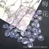 Pétalas de Ágata, pétalas de flor de ameixa de ágata roxa natural, prendedor de cabelo estilo antigo DIY, acessório de flor para grampo de cabelo de jade