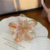 Horquilla de Flor de Huevo Transfronteriza Pinza Agarradora de Flores para la Parte Trasera de la Cabeza de Mujer Pinza de Tiburón para el Cabello Accesorios para el Cabello Estilo Vacaciones en la Costa Sentido de Alta Gama