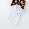 Camisa infantil de cor sólida verão nova meninos camisa de manga curta direto da fábrica verão infantil 3-12 anos