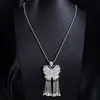 Cadena de Suéter Estilo Étnico con Borlas de Gota de Agua, Collar de Pavo Real y Fénix, Souvenirs Turísticos, Joyería Étnica Miao y Yi al por Mayor
