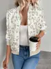Europeu e Americano transfronteiriço 2025 primavera e outono novo estilo cor sólida retalhos fino moda casaco corte justo e afina casaco casual top