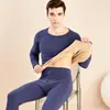 Ropa interior térmica para hombre, traje grueso con forro polar, ropa de otoño, pantalones largos, liquidación de invierno, camiseta base