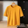 Suéter de hombre de punto con cuello redondo y manga corta, no de lana, transfronterizo, suéter de manga corta transfronterizo, camiseta básica de manga corta, camiseta de punto