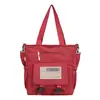 Bolsa Escolar Simples Bolsa de Lona Estilo Workwear Feminino Bolsa Transversal Esportiva Grande Capacidade Bolsa de Ombro para Meninos Mensageiro de Classe para Estudante