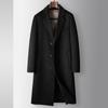 Abrigo de lana para hombre, otoño e invierno 2024, largo, juvenil, ligero, de lujo, de negocios, con forro extraíble, informal, cortavientos de lana.