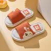 Chinelos de linho infantis Quatro Estações casa interior antiderrapante sola macia casal sapatos de casa desenho animado fofo sandálias pais e filhos