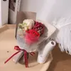 Regalo del Día del Maestro: Ramo de Tres Flores de Jabón Pequeñas, Ramo de Flores Eternas, Flores Artificiales para Maestros, Al por Mayor